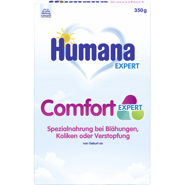 Humana Spezialnahrung Comfort Expert bei Blähungen, Koliken oder Verstopfung 350g von Geburt an