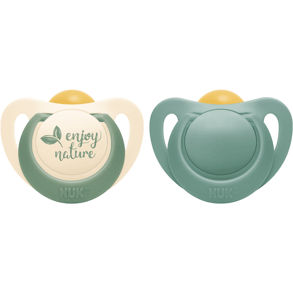 NUK Pacifier For Nature 18-36 måneder, grønn i dobbel pakke