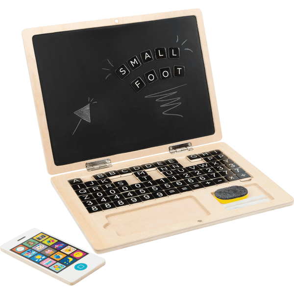 small foot® Houten laptop met magneetbord