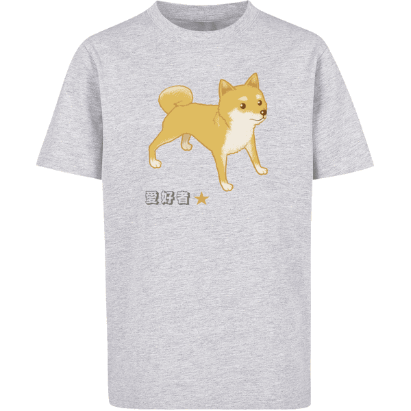 F4NT4STIC T-Shirt Shiba Inu Hund heather grey