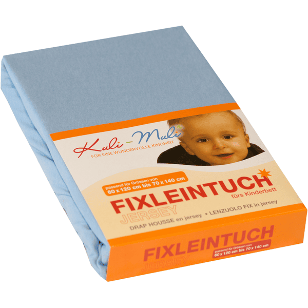 Kuli-Muli Jersey Fixleinentuch blau