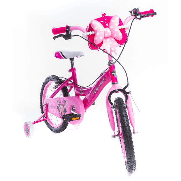 Huffy Bicicleta para niños Disney Minnie 16 pulgadas Pink con ruedines 