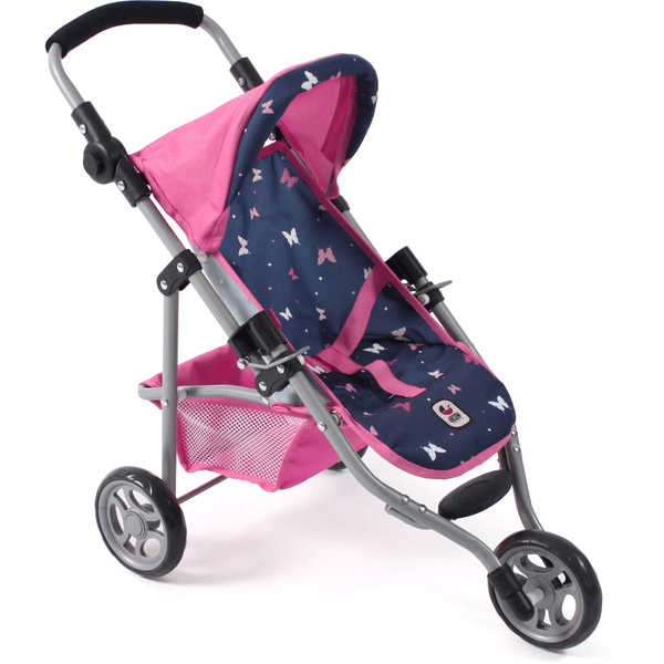 BAYER CHIC 2000 dockvagn LOLA Fjäril navy-rosa