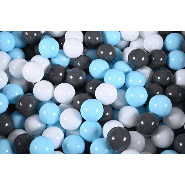 knorr® toys Piscine à balles enfant soft grey white clouds 300 balles  crème/gris/bleu clair
