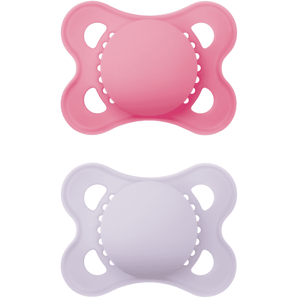 MAM Original Succhietto in silicone Matt 0-6 mesi 2 pz. in rosa/viola