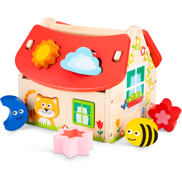 New Classic Toys Jeu tri de formes maison 8 briques bois multicolore