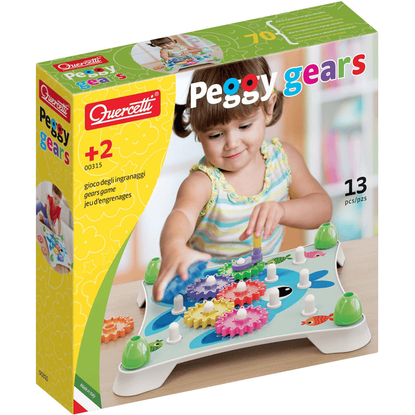 Quercetti Peggy Gears kit med tandhjul