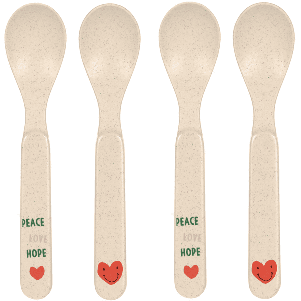 LÄSSIG Cuillère enfant Happy Rascals PP Heart lot de 4