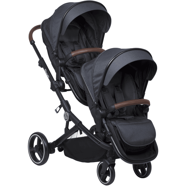 babyGO Geschwisterwagen Twinner Grey