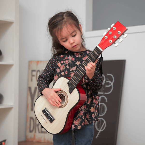 Guitare pour enfants en bois naturel