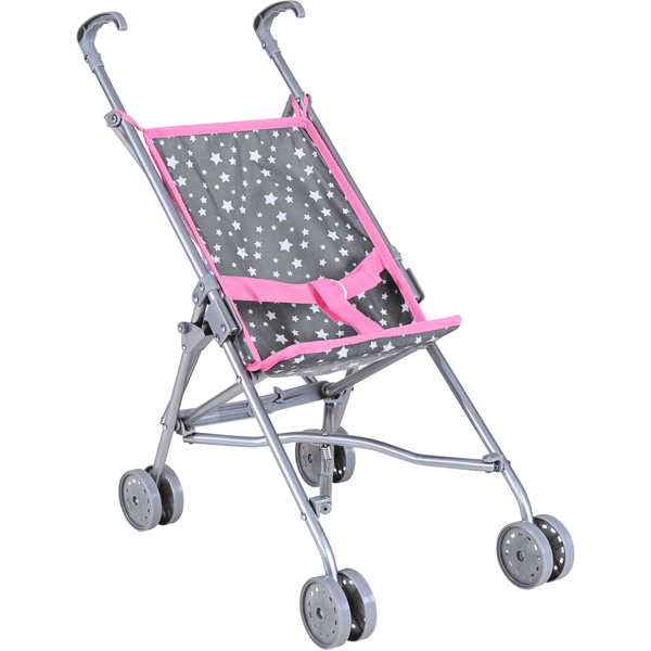 knorr toys® Passeggino per bambole Sim - grigio stella