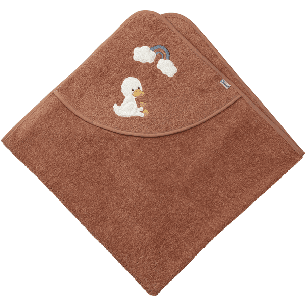 Sterntaler Cape de bain enfant Edda brun clair 100x100 cm