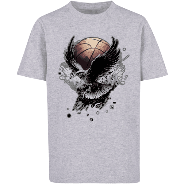 F4NT4STIC T-Shirt Basketball Adler heather grey