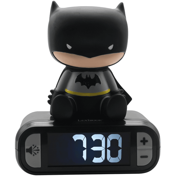 LEXIBOOK Despertador Batman con figura de luz nocturna en 3D 