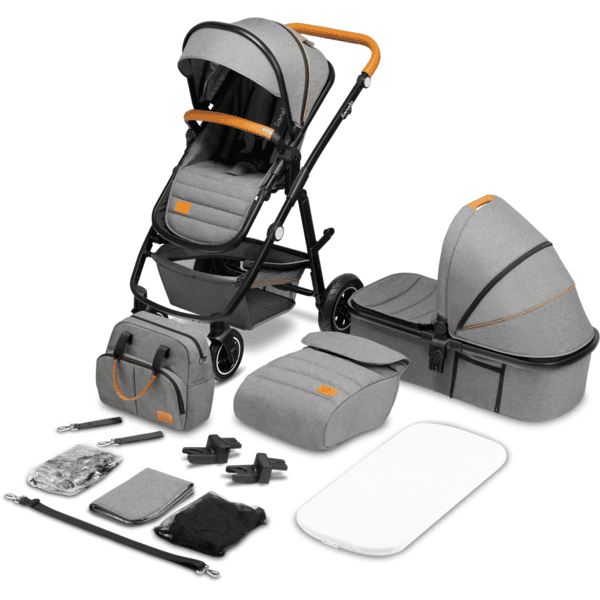 lionelo Kinderwagen Amber 2 in 1 Grey Stone