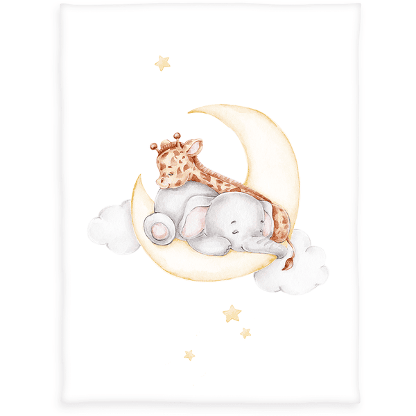 babybest® Microfaser-Flauschdecke Sleeping on the moon 75 x 100 cm