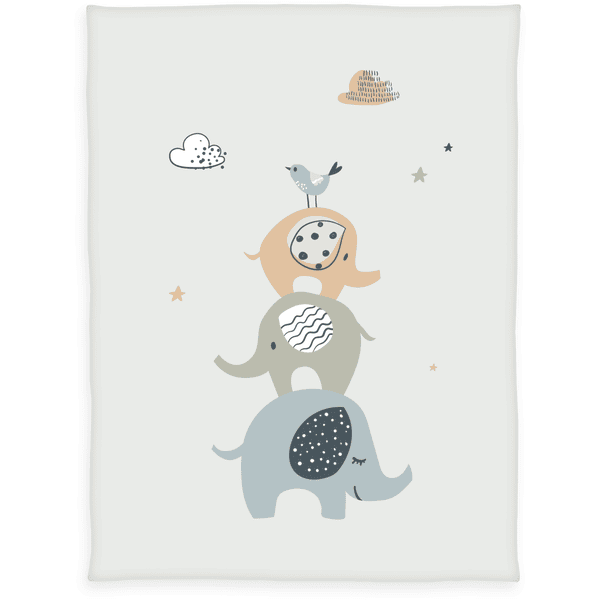 babybest® Microfaser-Flauschdecke Best Elephants 75 x 100 cm