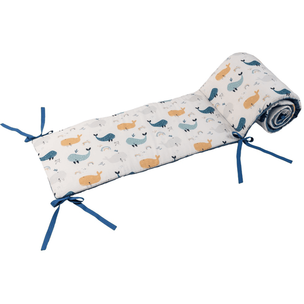 Ullenboom Nest for Baby Cot Blue Whales 210 x 30 cm