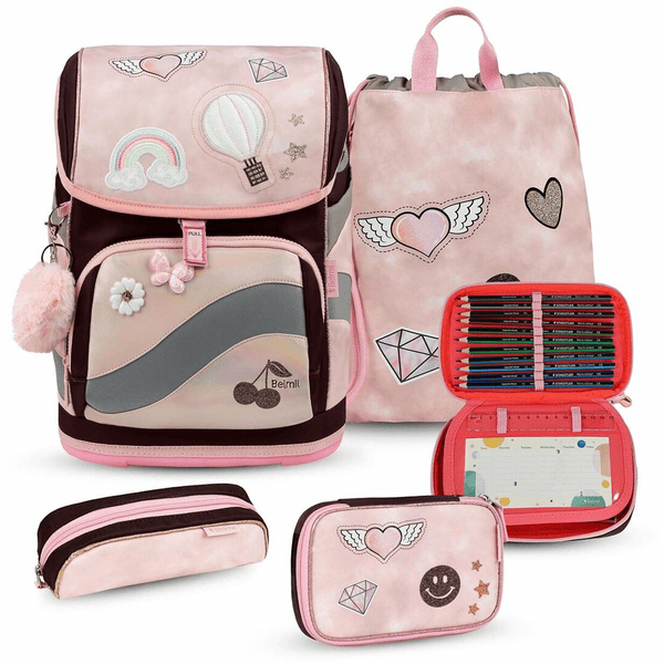 Belmil Schulranzen Premium Smarty Plus Set 5-teilig Glam