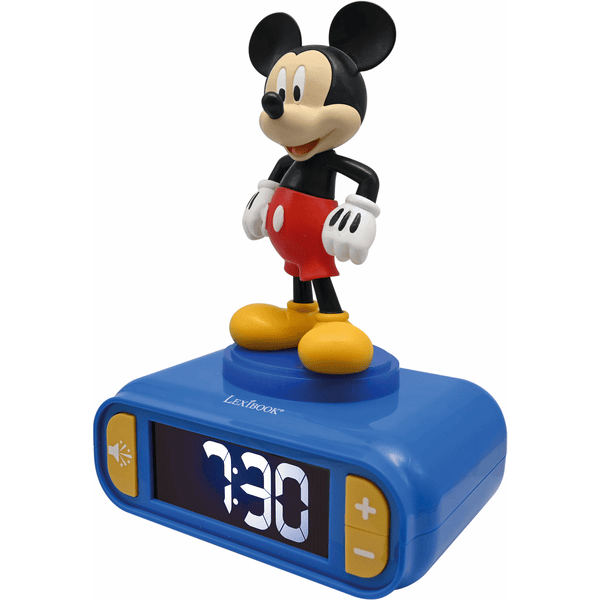 LEXIBOOK Mickey Mouse Sveglia con luce notturna in 3D e suonerie speciali 