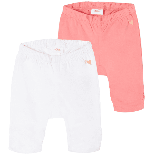 s. Olive Cykelshorts 2-pack white /pink - pinkorblue.dk