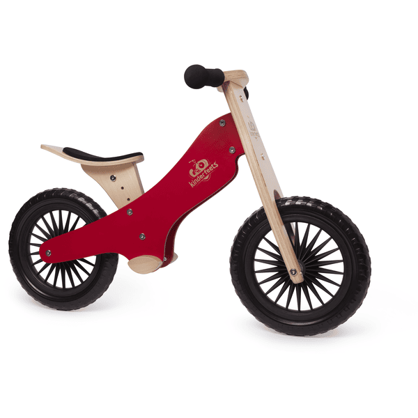 Kinderfeets® Draisienne enfant 2 roues, bois rouge