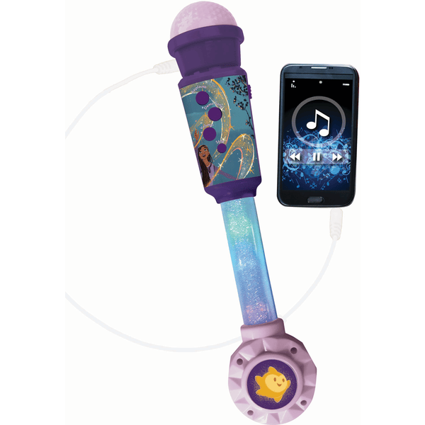 LEXIBOOK Microphone enfant Disney Wish Trendy lumière sons haut-parleur  (Aux-in)