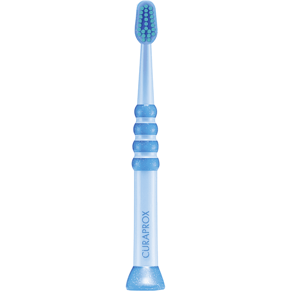 CURAPROX baby Tandenborstel met 4.260 extra fijne Curen® borstelharen 0 - 4 jaar in blauw