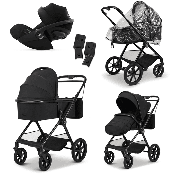 MOON black i-Size Moon Clicc barnevognskollektion 2024 melange inkl. cybex GOLD Cloud G babyautostol Black 