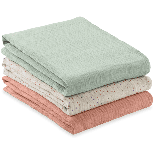 hauck Langes bébé Cuddle N Clean Sage/Beige Dots/Cork lot de 3