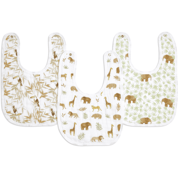 aden+anais™ essentials Bavoir bébé Tanzania mousseline coton lot de 3