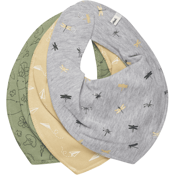 pippi Bandana 3er Pack Silver Dry green