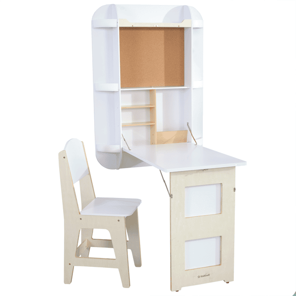 KidKraft® Chaise enfant bureau mural Arches Floating bois, blanc 20152