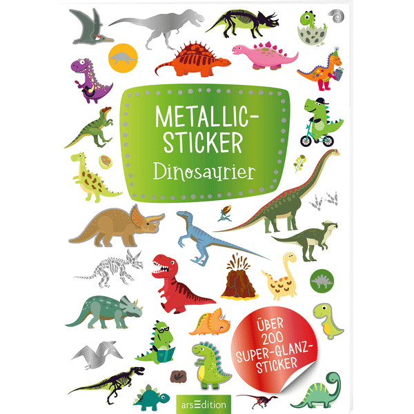 arsEdition Metallic Sticker Dinosaurier