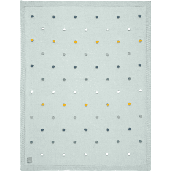 LÄSSIG Manta de punto para bebé Dots light mint 80 x 100 cm