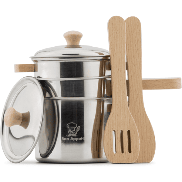 BUYGER Set di Pentole e Padelle, Accessori Cucina Giocattolo per