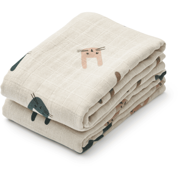 LIEWOOD Lewis musliinihuivit 2-pack pupu/ sandy 