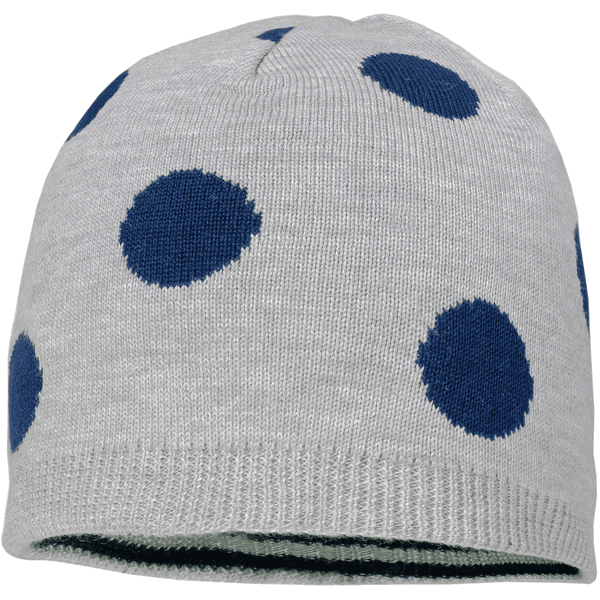 maximo Girl s reversible beanie dots gris claro-dcl.navy