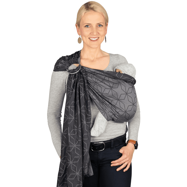 Hoppediz Babytragetuch Ring-Sling Jacquard Malmö Stone