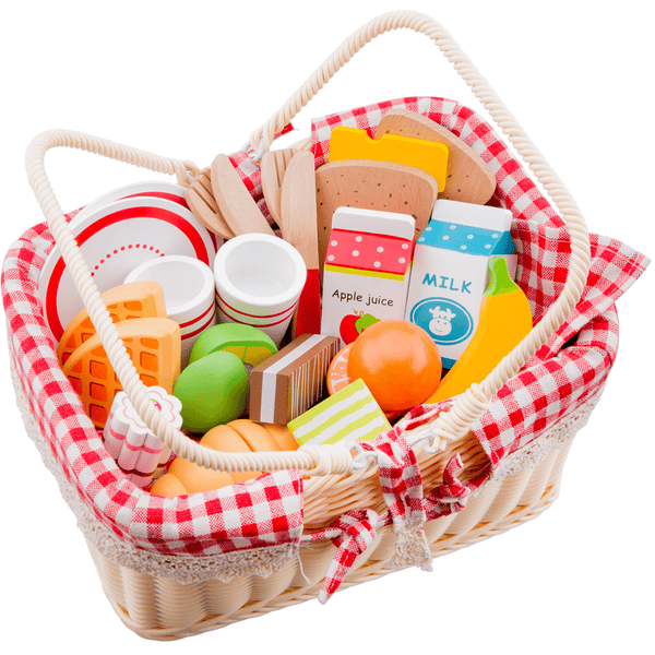 Cesta de Picnic con alimentos cortables - Juguete de madera - Shopmami