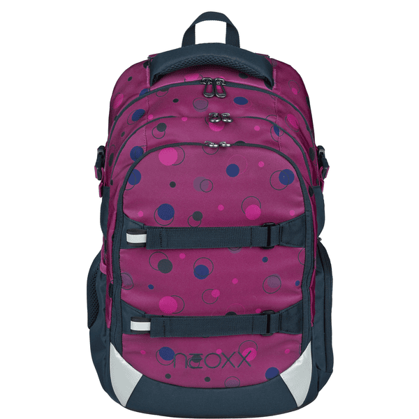 neoxx Active Pro Schulrucksack aus recycelten PET-Flaschen, lila blau