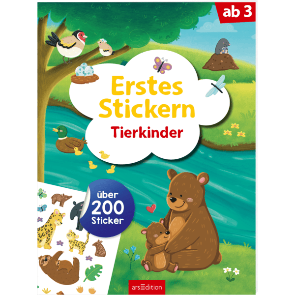 arsEdition Erstes Stickern - Tierkinder