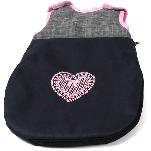 BAYER CHIC 2000 Puppen-Schlafsack Melange grau-navy abgerundet