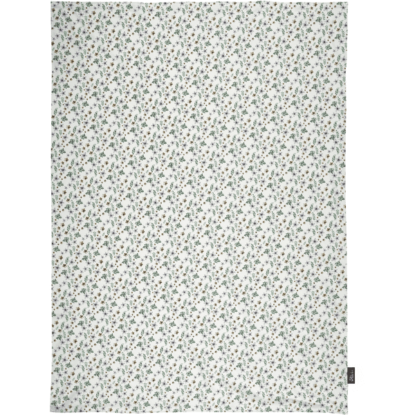 Alvi ® Babyteppe Petit Fleurs grønn/hvit 75 x 100 cm