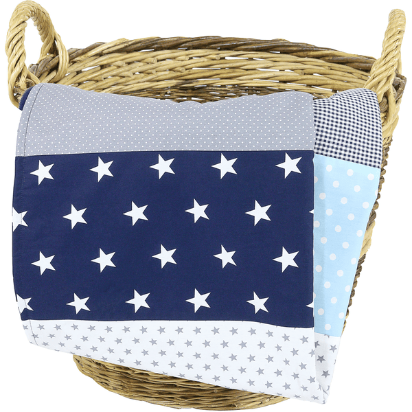 Ullenboom Babydecke & Kuscheldecke 70X100 cm Blau Hellblau Grau
 