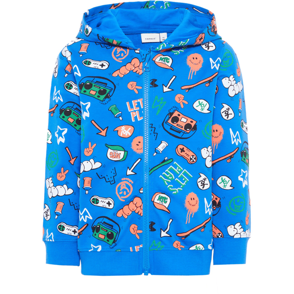 name it Boys Sweat Jacket Basse sterk blauw 