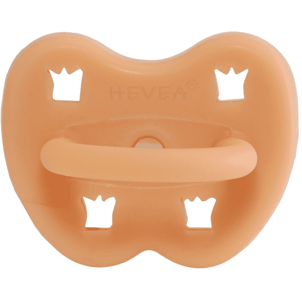 HEVEA Fopspeen - Natuurrubber / Cantaloupe / orthodontie / kroon (0-3 mon.)