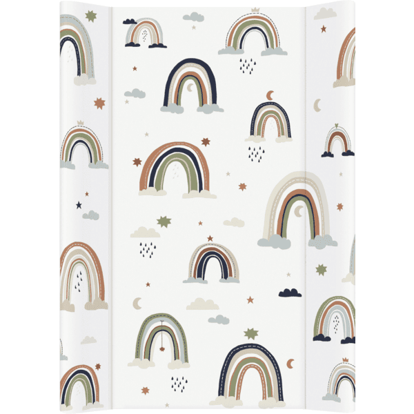 Rotho Materassino per fasciatoio a 2 cunei, Boho Rainbow 70 x 50 x 10 cm