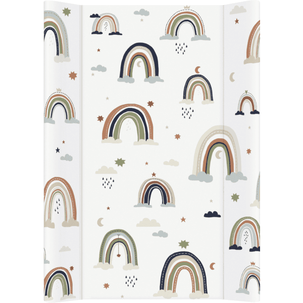 Rotho Wickelauflage Keil Motiv Boho Rainbow, 70 x 50 x 10 cm