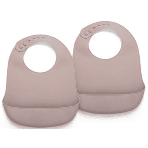 nuuroo Bavoir bébé silicone Tex Woodrose lot de 2